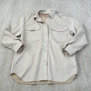 Philosophy Vegan Suede Shacket Shirt Jacket